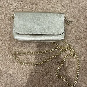 chained gold purse